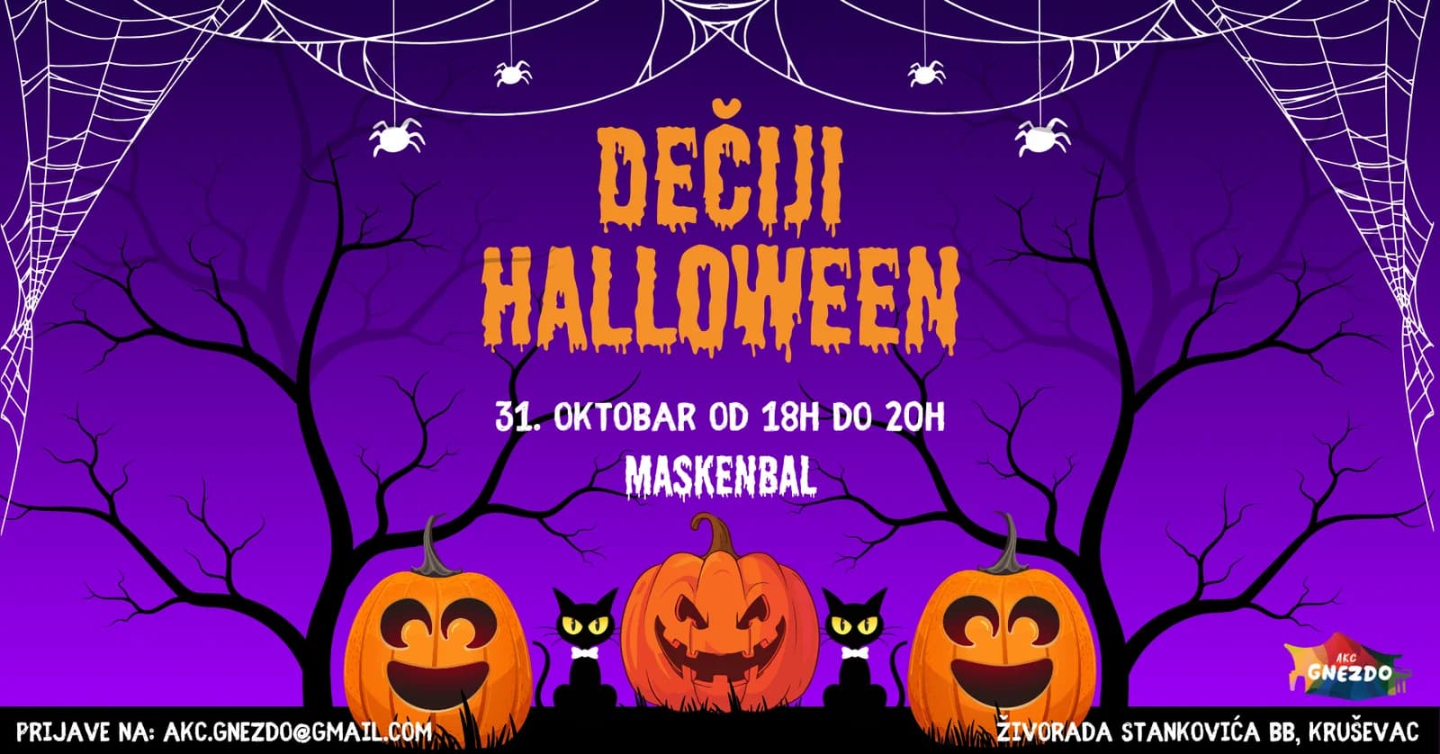 Dečiji halloween maskenbal